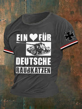 Herren T-Shirt Ein Herz für deutsche Raubkatzen Herren
